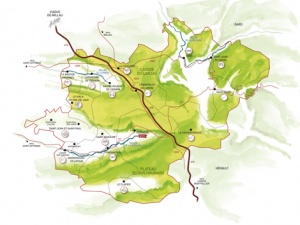 Carte Larzac et Vallées