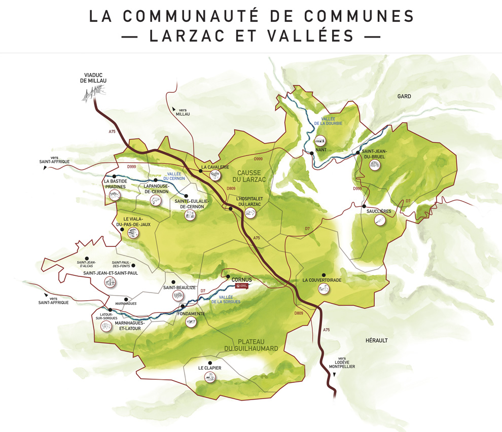 La Communauté de communes du Larzac et Vallées